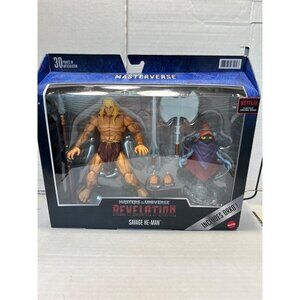 Masters Of The Universe Revelation Savage He-Man action figure set NEW